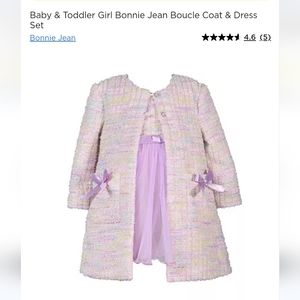 Baby & Toddler Girl Bonnie Jean Boucle Coat & Dress Set